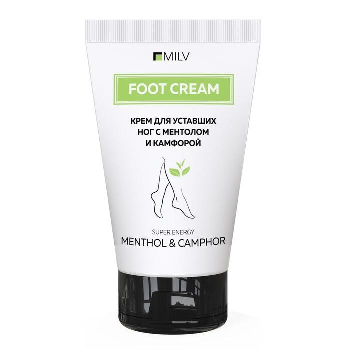 Крем для уставших ног Milv, ментол и камфора, 150 мл Крем для уставших ног Milv, ментол и камфора, 150 мл