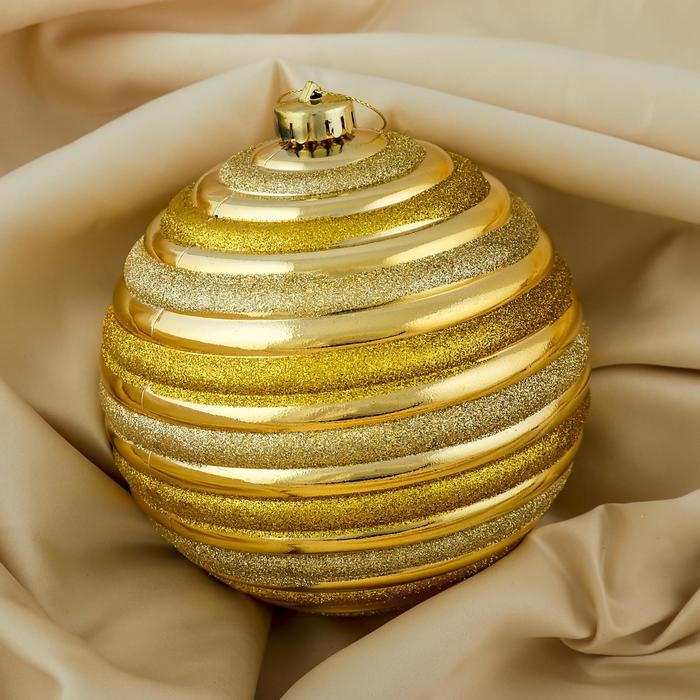 Шар пластик d-15 см Шар пластик d-15 см "Сюита" золото