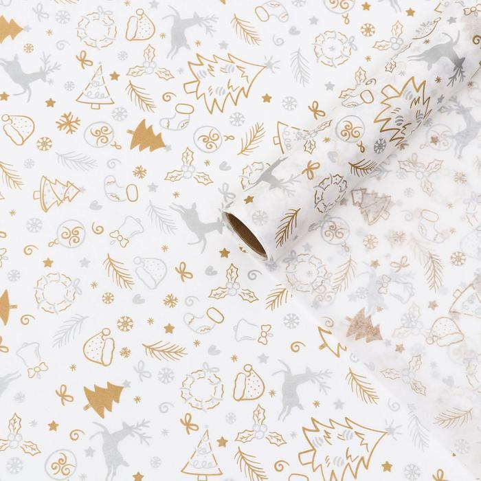 Бумага силиконизированная «Олень», серебряный, 0,38 х 5 м Бумага силиконизированная «Олень», серебряный, 0,38 х 5 м