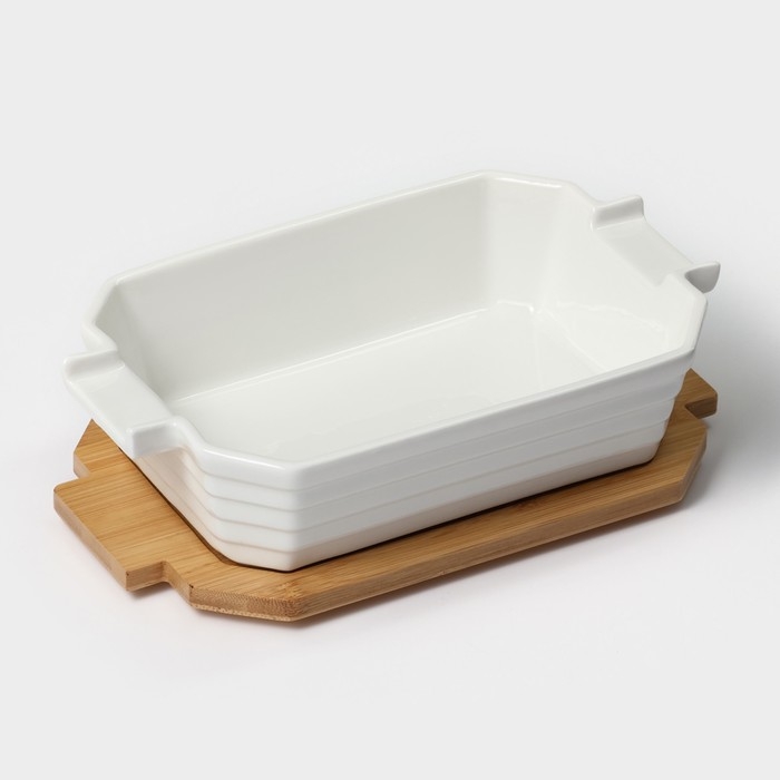 Форма для выпечки из жаропрочной керамики BellaTenero, 1000 мл, 25,6×14,9×6,2 см, цвет белый Форма для выпечки из жаропрочной керамики BellaTenero, 1000 мл, 25,6×14,9×6,2 см, цвет белый