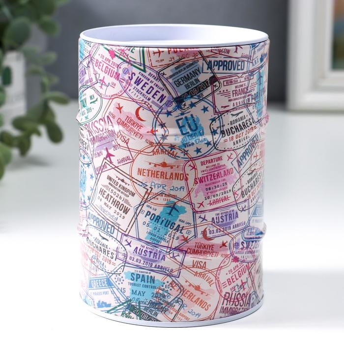 Копилка металл банка Копилка металл банка "Большое путешествие" 12х8х8 см