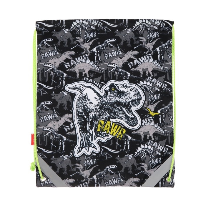 Мешок для обуви 440 х 365 мм, Erich Krause, плотность 300D, со светоотражающей полосой, Dinosaur Park Мешок для обуви 440 х 365 мм, Erich Krause, плотность 300D, со светоотражающей полосой, Dinosaur Park