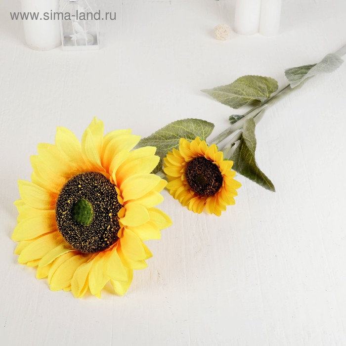 Цветы искусственные Цветы искусственные "Подсолнух, три бутона" 26х115 см