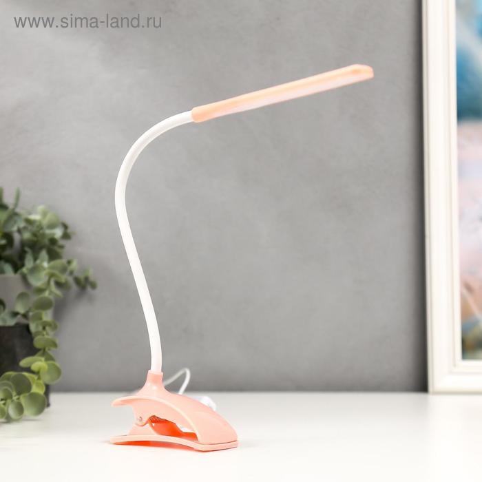 Лампа на прищепке Лампа на прищепке "3мейка" 1Вт 14 LED USB розовый 9х3,5х42 см RISALUX