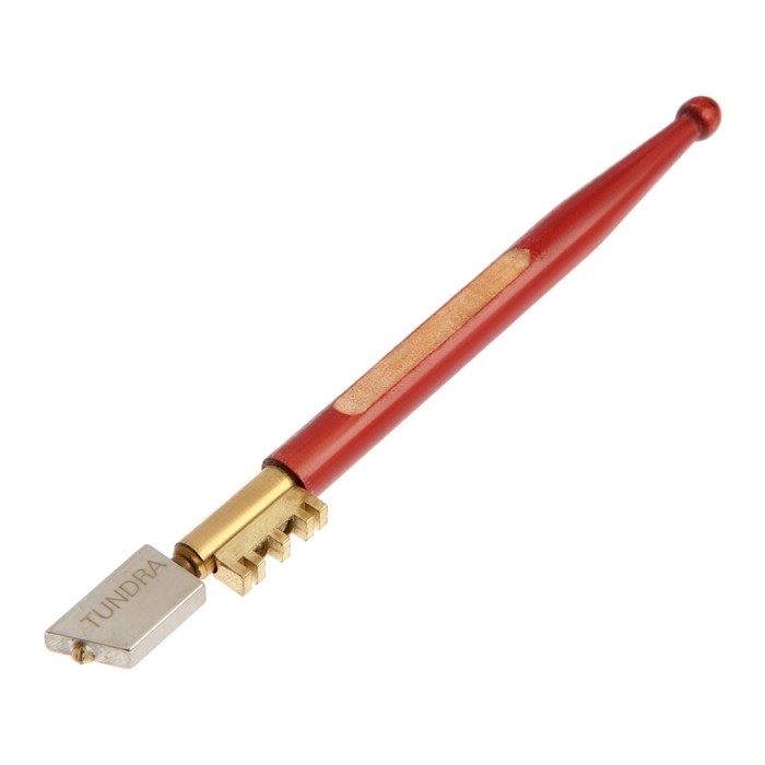 Стеклорез алмазный ТУНДРА, деревянная рукоятка Стеклорез алмазный ТУНДРА, деревянная рукоятка