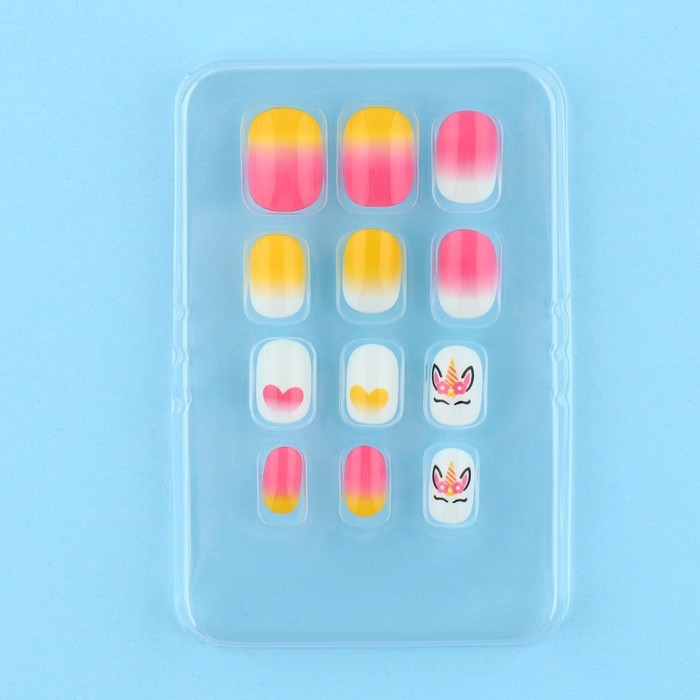 Детские накладные ногти &laquo;Волшебный единорожка&raquo;, 12 шт