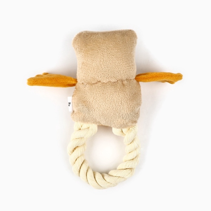 Игрушка для собак с канатом «Сова», 20 х 15 см, бежевый Игрушка для собак с канатом «Сова», 20 х 15 см, бежевый
