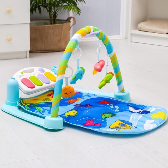 Коврик развивающий с дугой «Морские истории», пианино, зеркало, р-р 73х45х0,5 см. Коврик развивающий с дугой «Морские истории», пианино, зеркало, р-р 73х45х0,5 см.