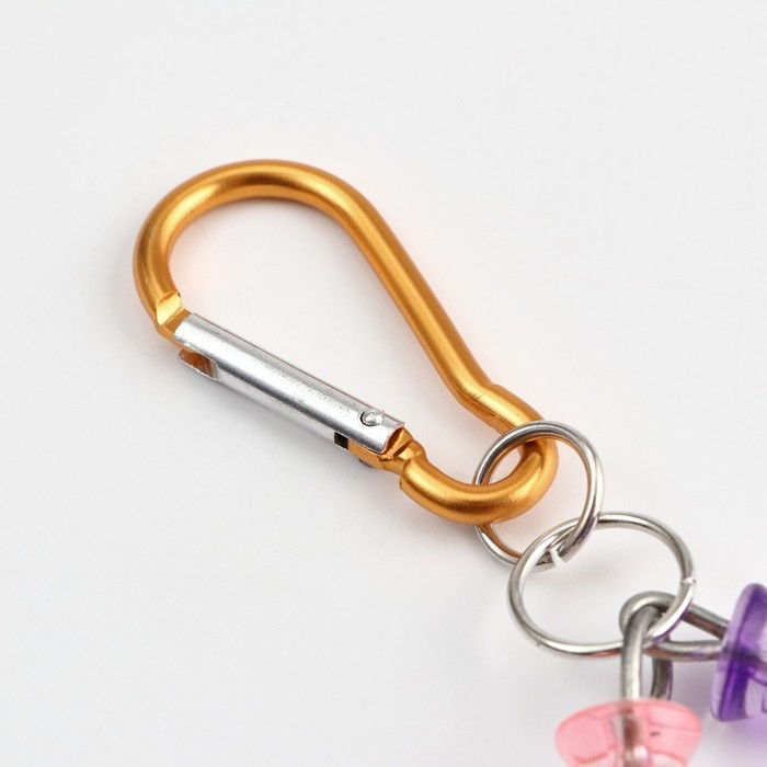 Игрушка для птиц Игрушка для птиц "Ромб из бусин" с колокольчиком, 7 х 20 см, микс цветов