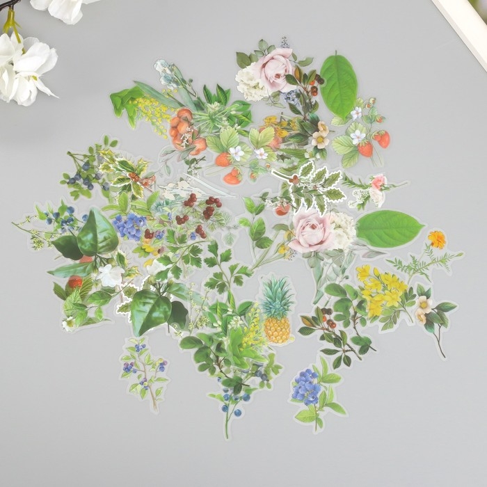 Наклейки для творчества пластик PVC Наклейки для творчества пластик PVC "Воспоминания о путешествии" набор 60 шт 10х14 см