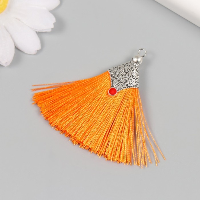 Декор для творчества текстиль Декор для творчества текстиль "Кисть Восток" персиковый набор 2 шт 1,6х4,5 см