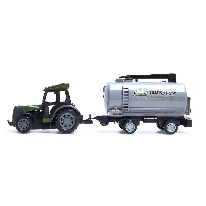 Трактор радиоуправляемый «Фермер» с цистерной, работает от батареек, цвет зелёный Трактор радиоуправляемый «Фермер» с цистерной, работает от батареек, цвет зелёный