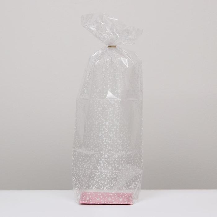 Пакет  Пакет "Подарочный", с жестким дном, МИКС, 14 х 14 х 45 см