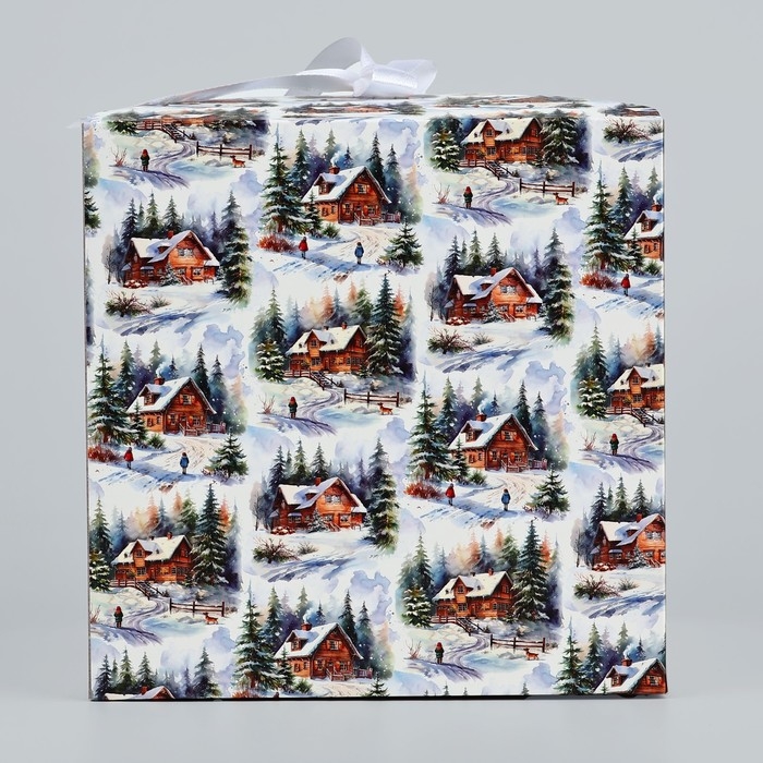 Коробка подарочная новогодняя складная «Зимняя сказка», 18 х 18 х 18 см, Новый год Коробка подарочная новогодняя складная «Зимняя сказка», 18 х 18 х 18 см, Новый год
