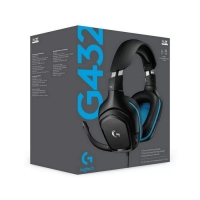 Наушники LOGITECH G432, игровые, микрофон, 2 м, чёрные