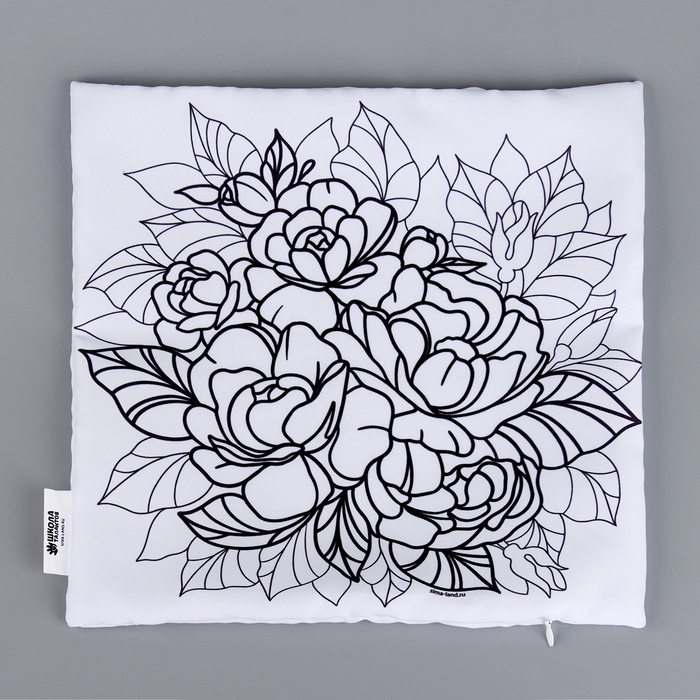 Наволочка под раскраску «Пионы», 30 х 30 см Наволочка под раскраску «Пионы», 30 х 30 см