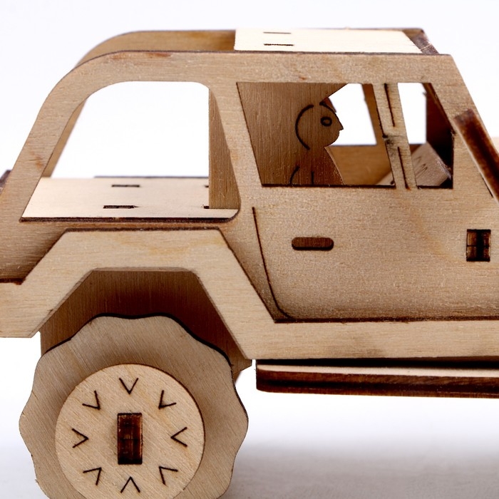 Конструктор из дерева «Джип», 12х6х6,5 Конструктор из дерева «Джип», 12х6х6,5