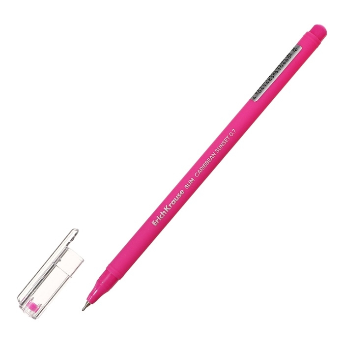 Ручка шариковая ErichKrause Slim Stick Caribbean Sunset, игольчатый узел 0.7 мм, чернила синие, покрытие Soft Touch, МИКС Ручка шариковая ErichKrause Slim Stick Caribbean Sunset, игольчатый узел 0.7 мм, чернила синие, покрытие Soft Touch, МИКС