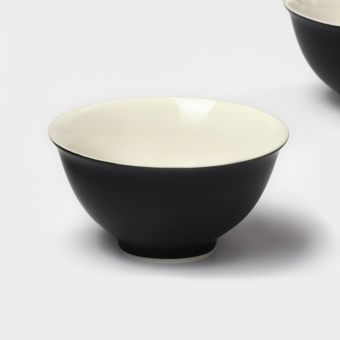 Набор салатников керамических Magistro Matt black, 250 мл, 11,5×5,6 см, 2 шт