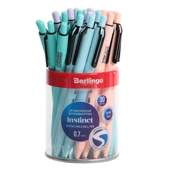Ручка шариковая автомат Berlingo Ручка шариковая автомат Berlingo "Instinct", синяя, 0,7мм, корпус микс