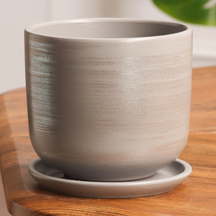 Горшок цветочный Галактика серая 0.8 л Горшок цветочный Галактика серая 0.8 л
