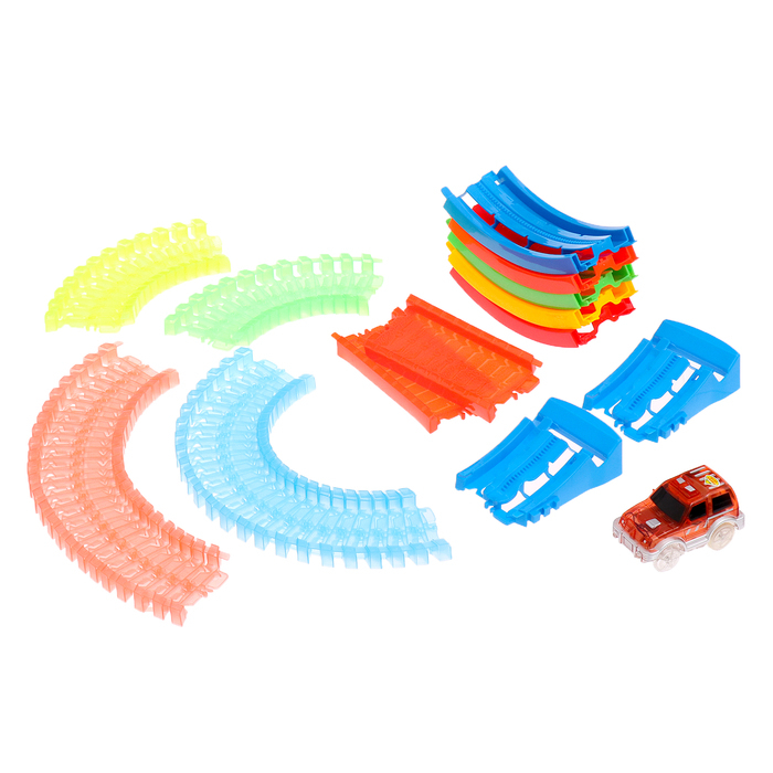 Автотрек «Магический Трек», гибкий, светится в темноте, 106 деталей, мёртвая петля Автотрек «Магический Трек», гибкий, светится в темноте, 106 деталей, мёртвая петля