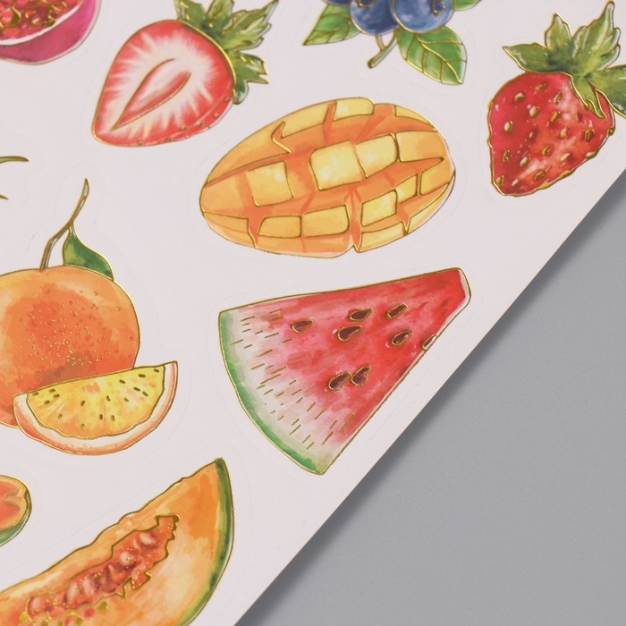 Фотоальбом 25 листов (наклейки+кольца)  Фотоальбом 25 листов (наклейки+кольца) "Фрукты. Привет, лето!" 19х27х3 см