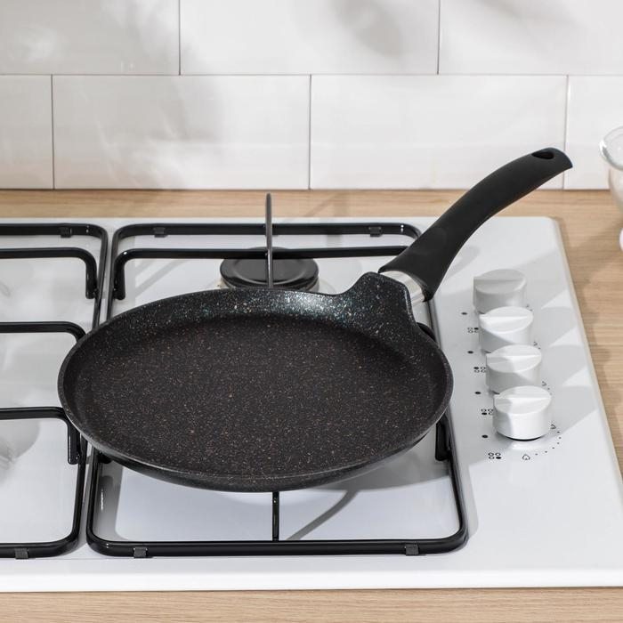 Сковорода блинная Granit Ultra, d=24 см, пластиковая ручка, антипригарное покрытие, цвет чёрный Сковорода блинная Granit Ultra, d=24 см, пластиковая ручка, антипригарное покрытие, цвет чёрный