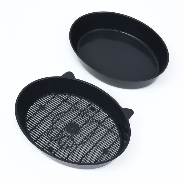 Туалет с сеткой  Туалет с сеткой "Киса", 36 х 27 х 6 см, серый микс