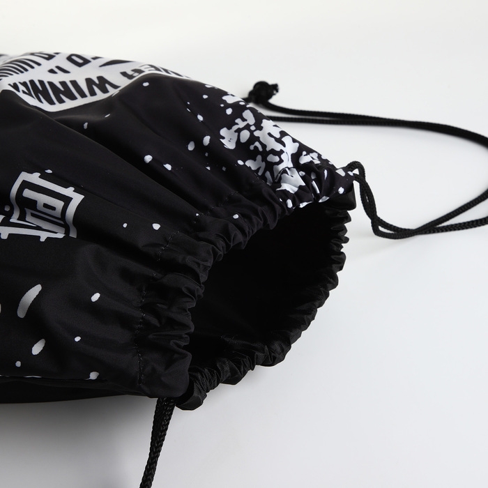 Мешок для обуви на шнурке, цвет чёрный/белый Мешок для обуви на шнурке, цвет чёрный/белый