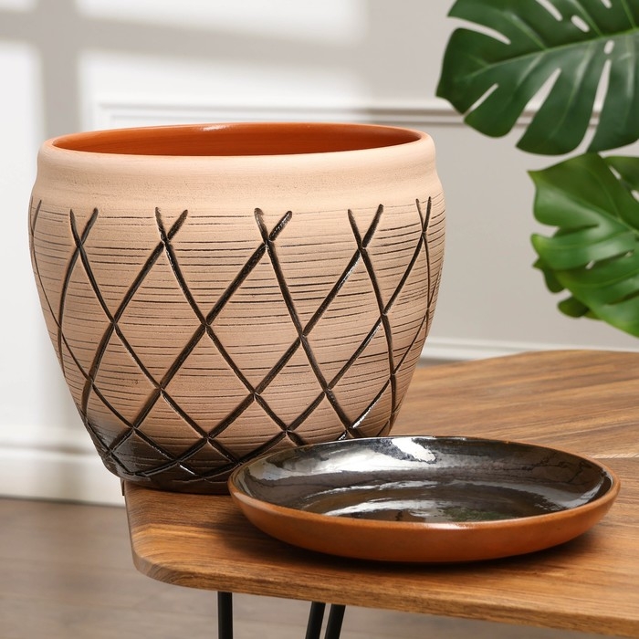 Горшок цветочный Горшок цветочный "Плетеный" 10л