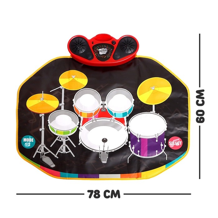 Музыкальный коврик &laquo;Барабанная установка&raquo;, 78 &times; 60 см