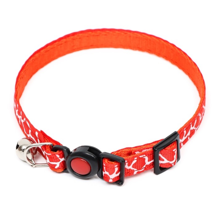 Ошейник кошачий Ошейник кошачий "Жираф", 30 х 1 см, красный