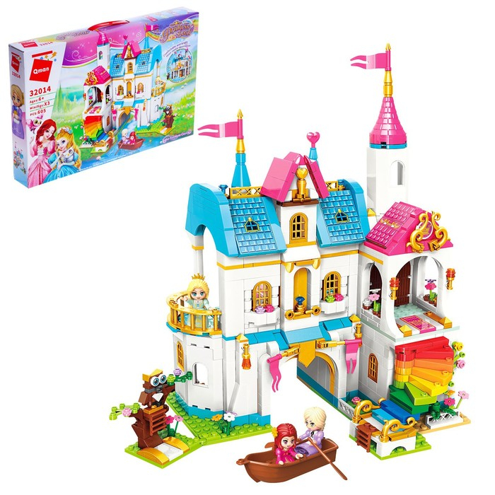 Конструктор Принцессы «Замок у водоема», 3 минифигуры и 605 деталей Конструктор Принцессы «Замок у водоема», 3 минифигуры и 605 деталей