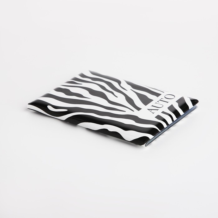 Обложка для автодокументов, цвет чёрный/белый