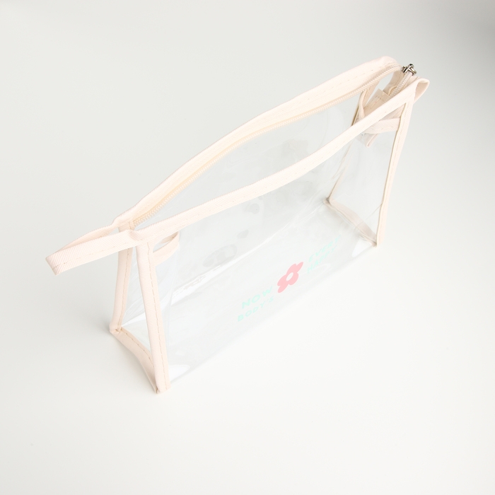 Набор косметичек 3 в 1 на молнии, цвет бежевый Набор косметичек 3 в 1 на молнии, цвет бежевый