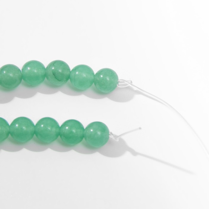 Бусины на нити шар №6 «Нефрит», 60 бусин