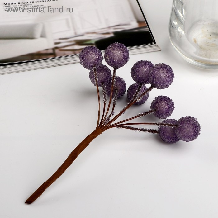 Декор для творчества Декор для творчества "Блестящие шарики" (1 набор=1 букет) в букете 10 шт МИКС 10х2 см