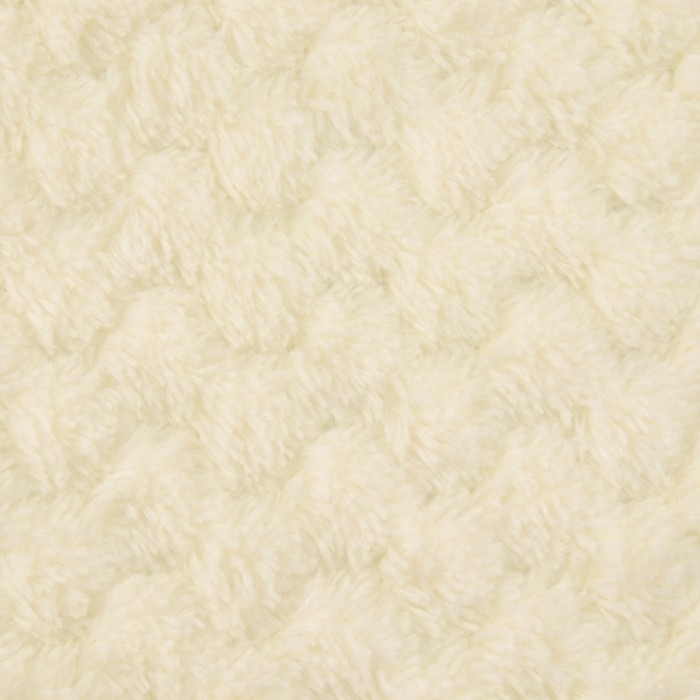Лоскут плюш «Соты», 50 × 50 см, 220 г/м, цвет молочный №1