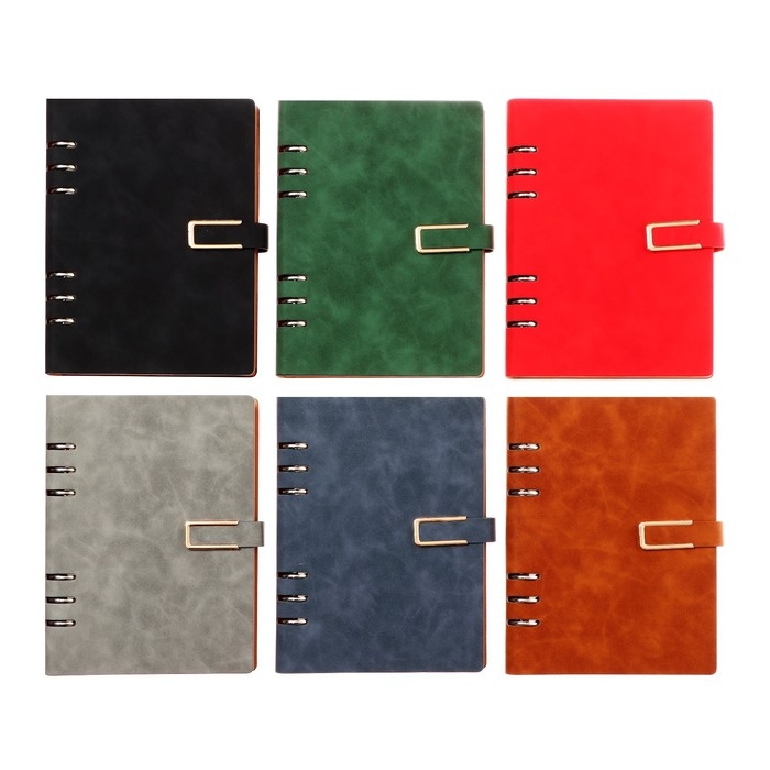 Органайзер на кольцах, формат А5, 90 листов, линия, с хлястиком, обложка кожзам МИКС Органайзер на кольцах, формат А5, 90 листов, линия, с хлястиком, обложка кожзам МИКС