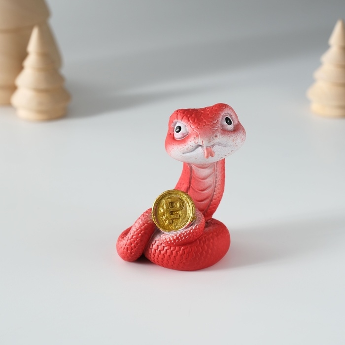 Сувенир полистоун Сувенир полистоун "Змейка с символом богатства" МИКС 4х3,5х6,5 см