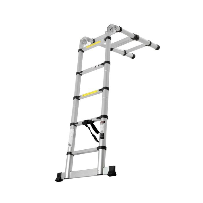 Стремянка-лестница телескопическая ТУНДРА, раскладная, алюминиевая, 1.6 х 1.6 м Стремянка-лестница телескопическая ТУНДРА, раскладная, алюминиевая, 1.6 х 1.6 м
