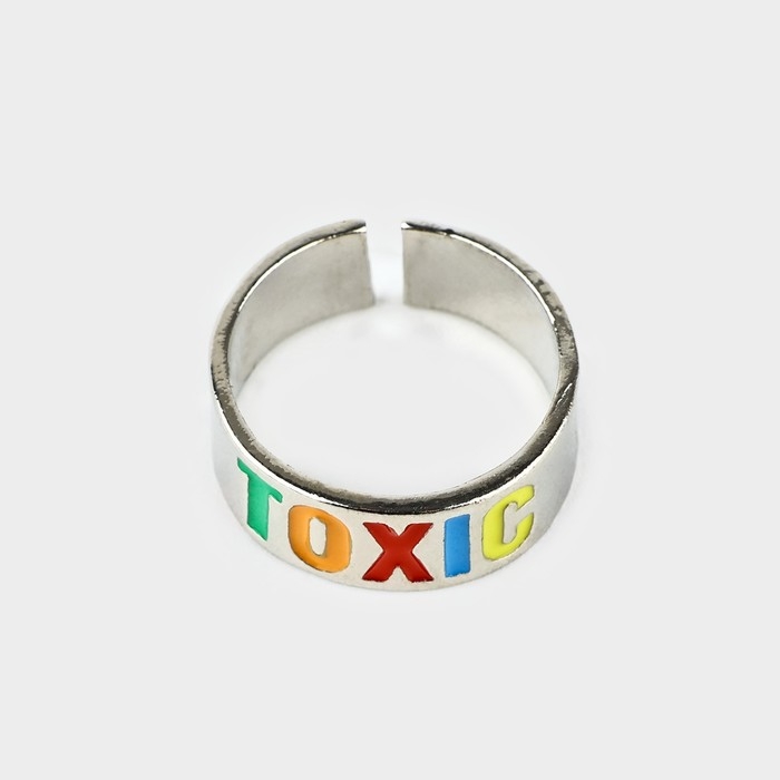 Кольцо металлическое «TOXIC», 1.7 cм Кольцо металлическое «TOXIC», 1.7 cм
