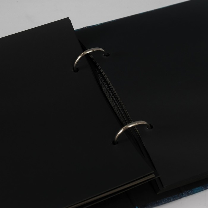 Фотоальбом 25 листов (уголки+кольца)  Фотоальбом 25 листов (уголки+кольца) "Классика морская пыль" 27х19 см