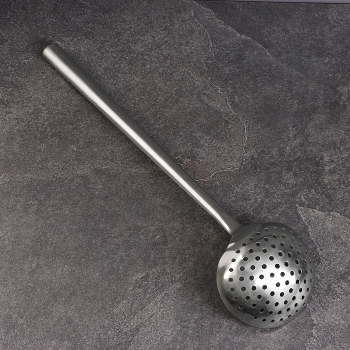 Шумовка для казана узбекская 53см, диаметр 14см, мет ручка Шумовка для казана узбекская 53см, диаметр 14см, мет ручка