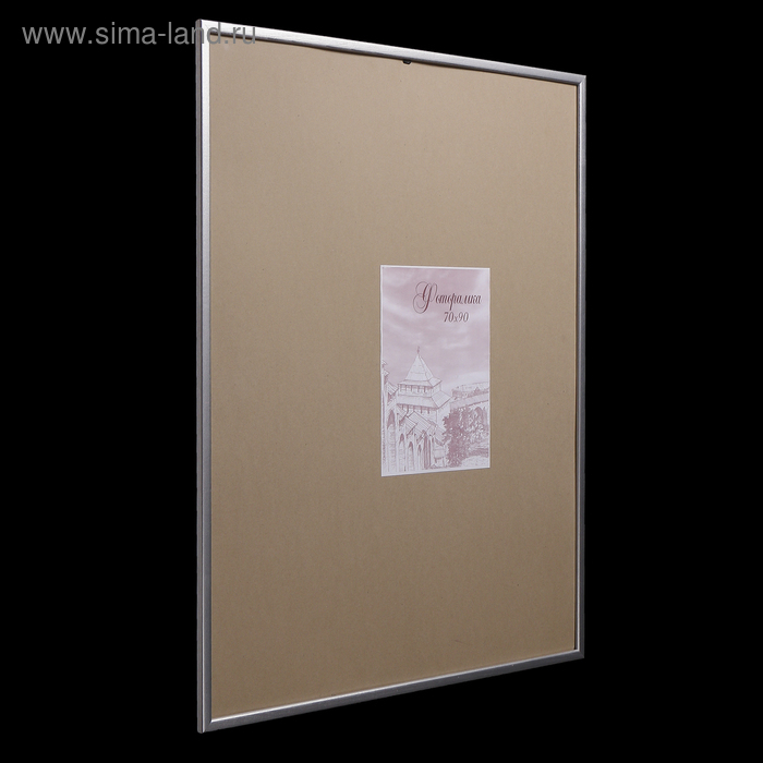 Фоторамка сосна с19 серебро 70х90 см (пластиковый экран) Фоторамка сосна с19 серебро 70х90 см (пластиковый экран)