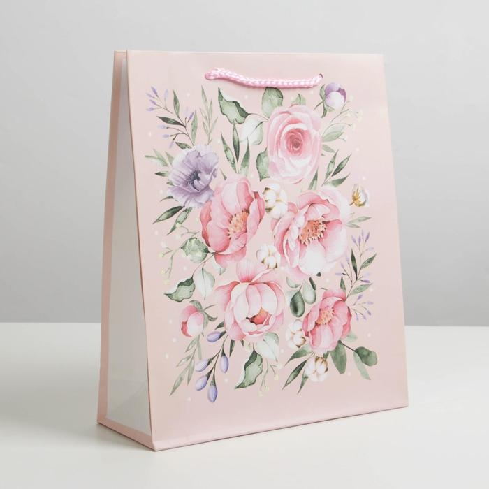 Пакет подарочный ламинированный, упаковка, Present for you, ML 21 х 25 х 8 см