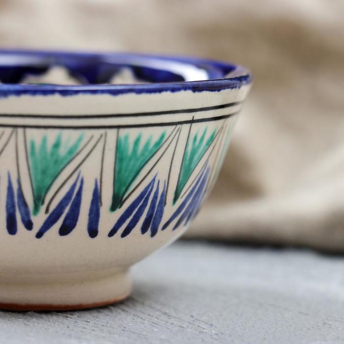 Пиала Риштанская керамика  Пиала Риштанская керамика "Узоры",  9,5 см микс