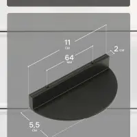 Ручка-скоба CAPPIO H003BL полукруглая, алюминий, L=110 мм, м/о 64 мм, чёрная