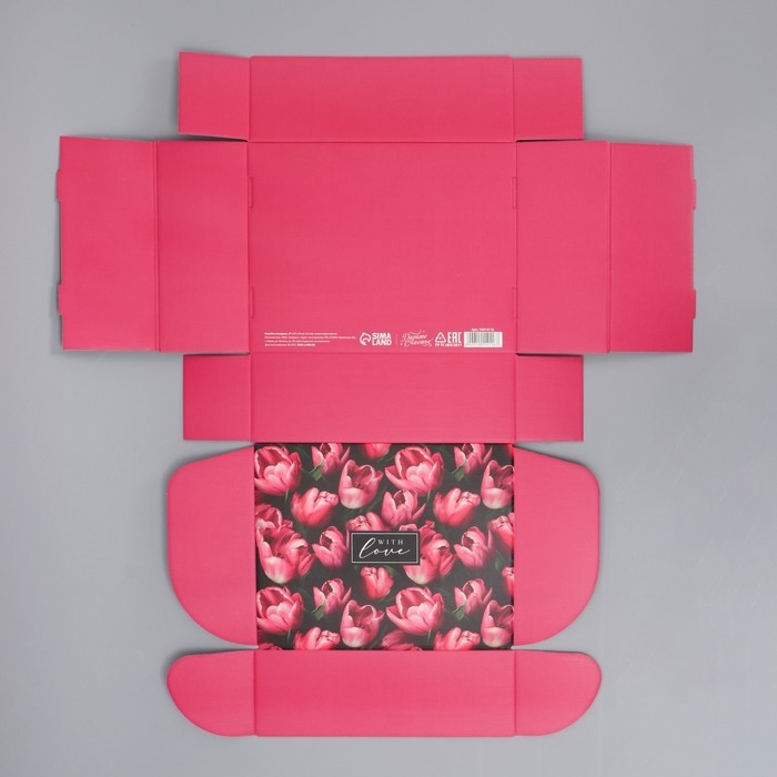 Коробка подарочная складная, упаковка, «Тюльпаны», 27 х 21 х 9 см Коробка подарочная складная, упаковка, «Тюльпаны», 27 х 21 х 9 см